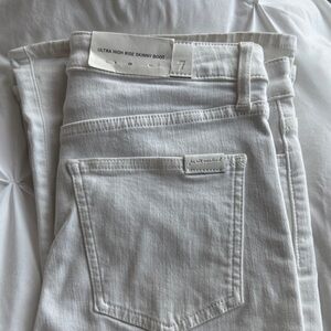 7 For All Mankind Women's High Rise White Jeans